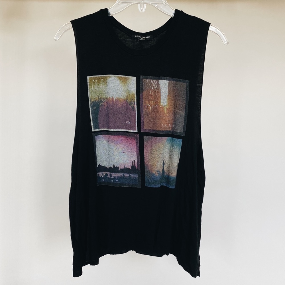 “New York City” Grid Muscle Tee
